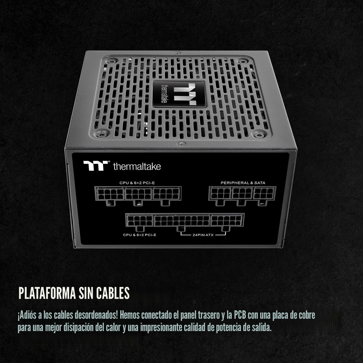 Thermaltake GF1 (2024) Fuente de alimentación ATX completamente mod...