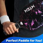MTEN Palas de Pickleball Set de 2/4/1 Aprobadas USAPA; Raquetas de Fibra de Vidrio