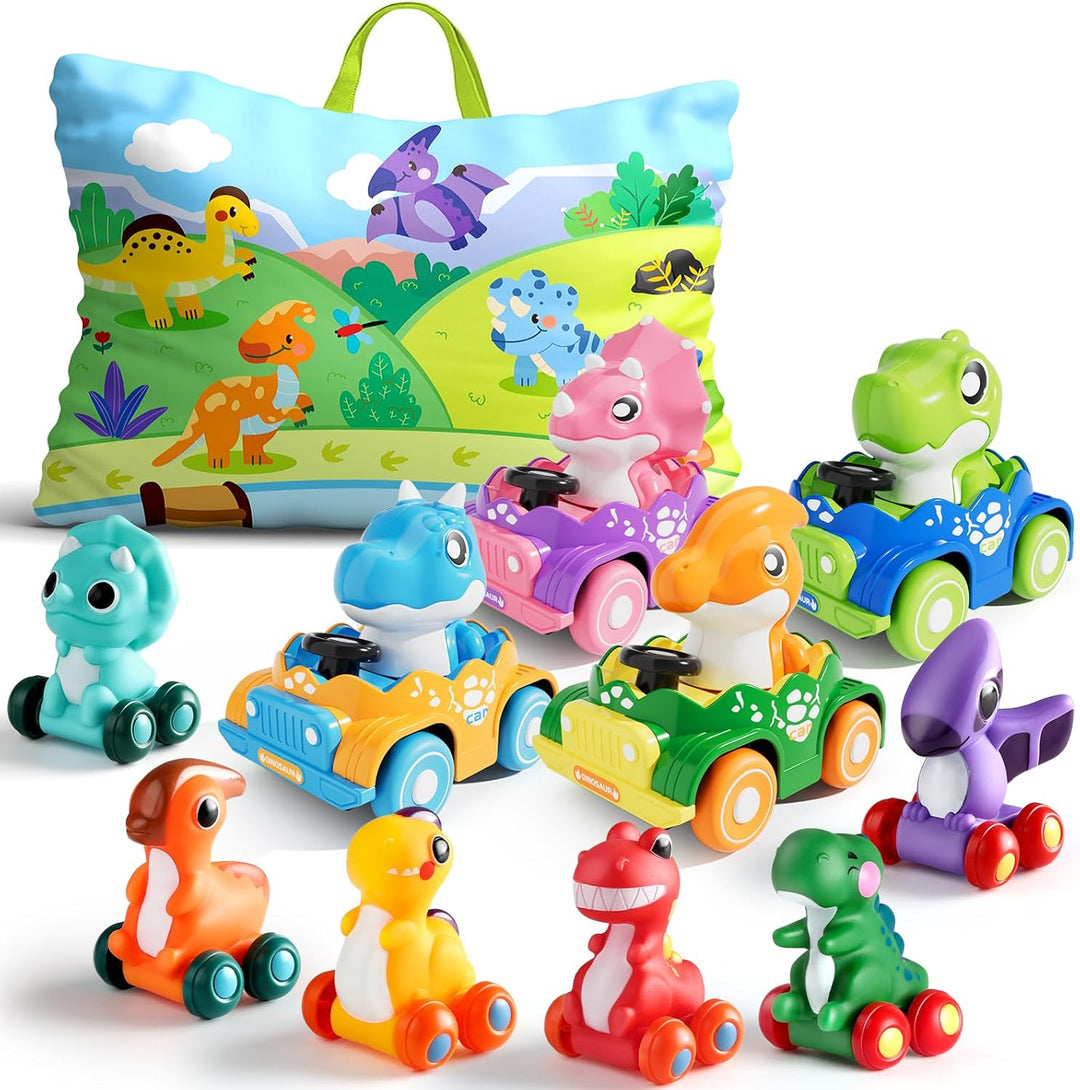 ALASOU 10 juguetes de dinosaurio para niños de 1 año con tapete de...