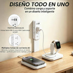 Extensor de tomacorriente: cuenta con 2 USB-A, 2 salidas USB-C y 6 salidas de CA, se extiende de 22 a 35 pulgadas, gira 360° de acceso de difícil acceso, enchufes de pared, mesitas de noche, sofás