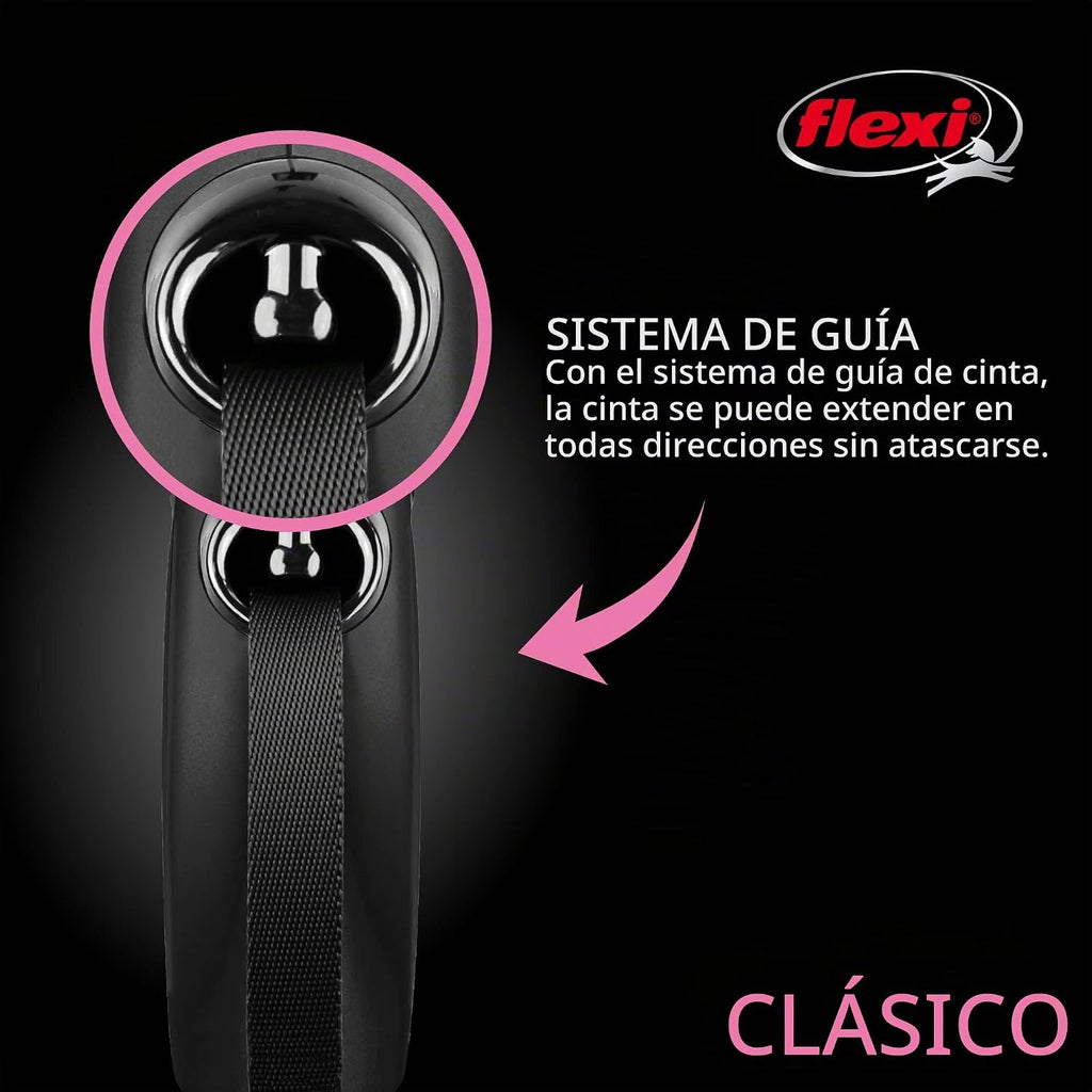 FLEXI® Correa de perro retráctil con cinta clásica, grande, 16 pies