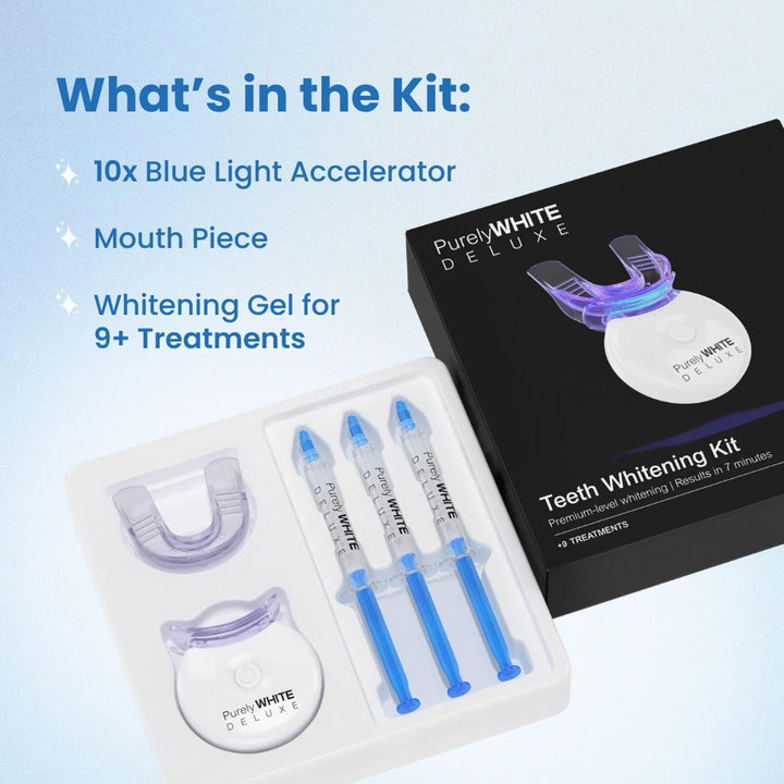 PurelyWHITE DELUXE Kit de blanqueamiento dental, blanqueamiento den...