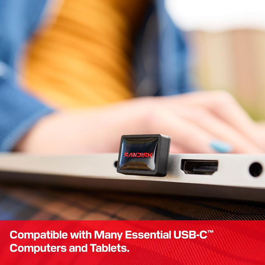 SANDISK Unidad flash USB-C de ajuste extremo de 256 GB, velocidades...