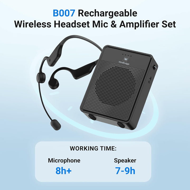 Amplificador de Voz Micrófono Inalámbrico con Auriculares de Gancho...
