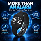 Reloj despertador para personas que duermen pesadas, pulsera vibratoria, reloj silencioso, pulsera para adolescentes, sordos, adultos, agitador de cama, viaje, temporizador digital