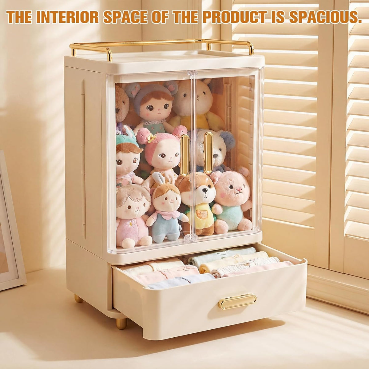 Armario plegable para muñecas con soporte compatible con Labubu, 10...