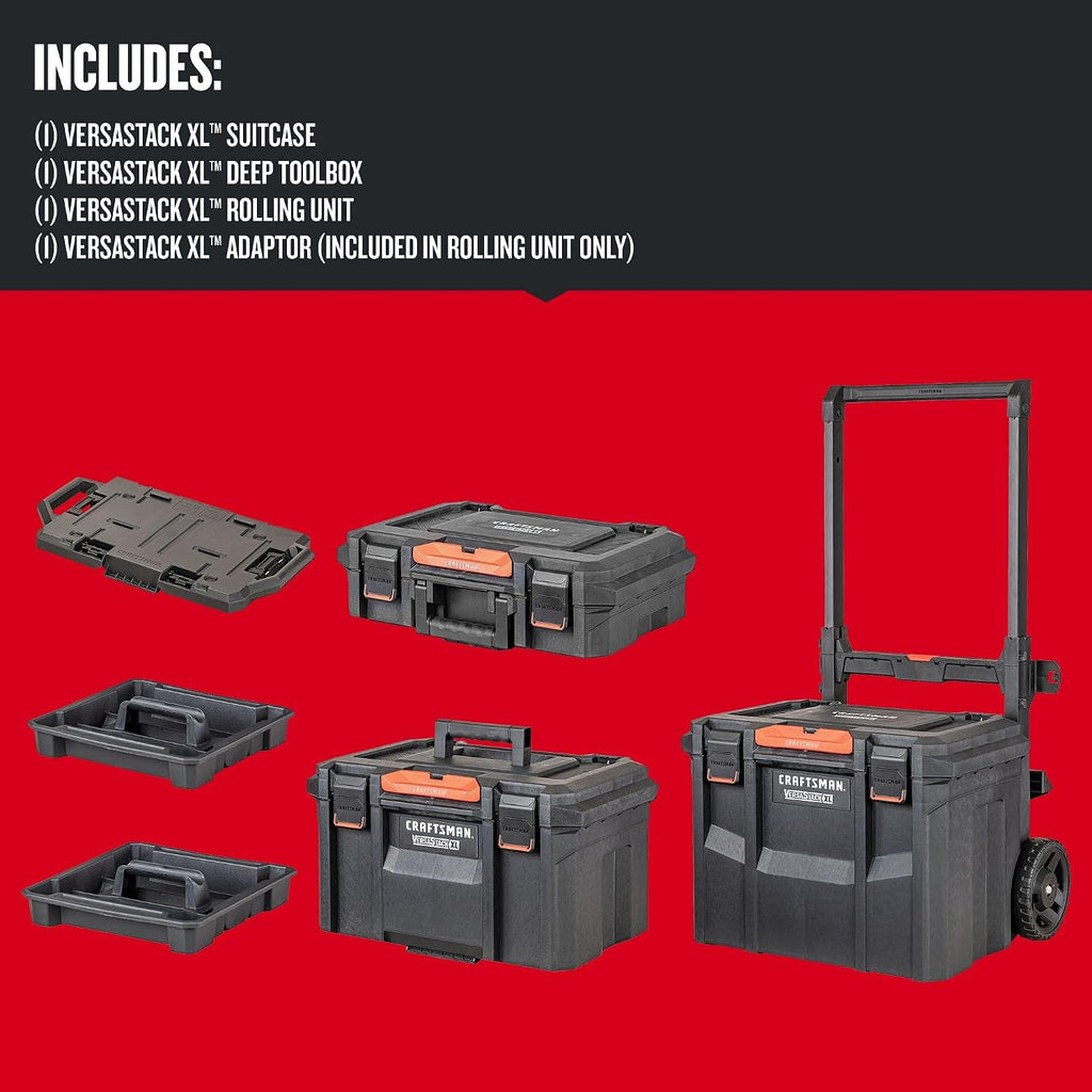 CRAFTSMAN VERSASTACK XL Sistema de almacenamiento de herramientas de torre rodante, 4 piezas (CMST60420)