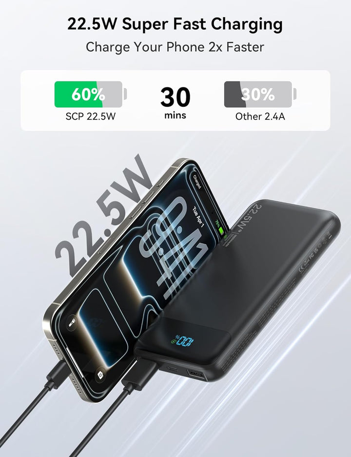 Cargador portátil de 10000 mAh integrado con 4 cables, cargador de...