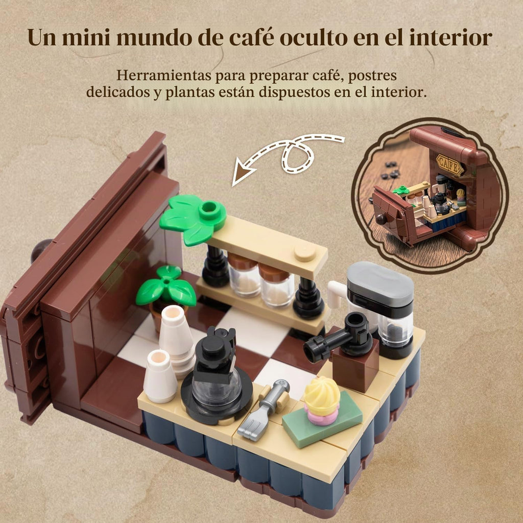 PANTASY Juego de molinillo de café vintage con manivela para adultos