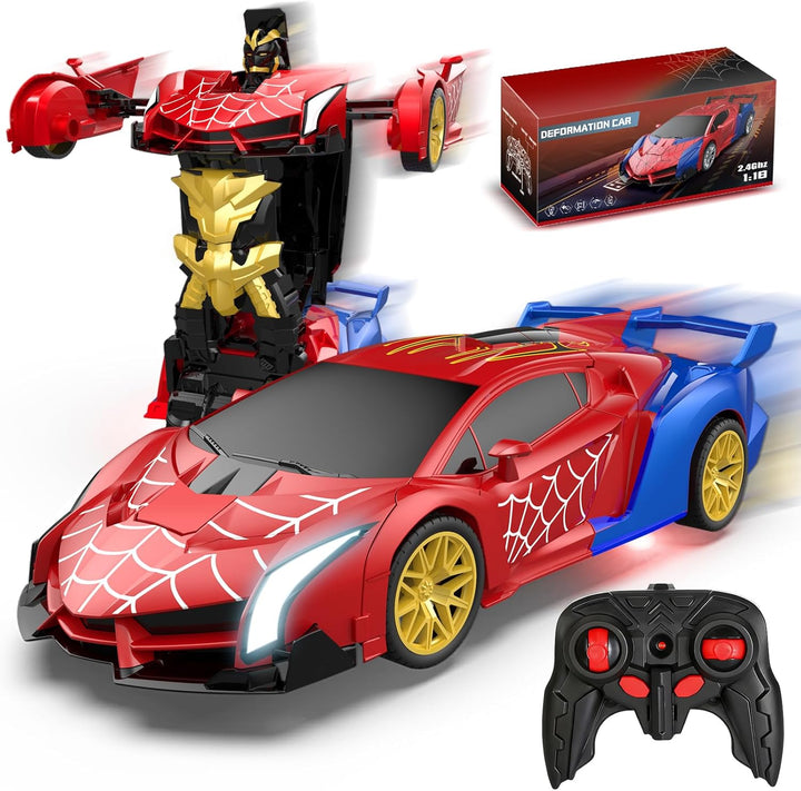 Blackma Transform Rc Cars para niños 4-7 8-12, 2.4Ghz 1:18 escala 1...
