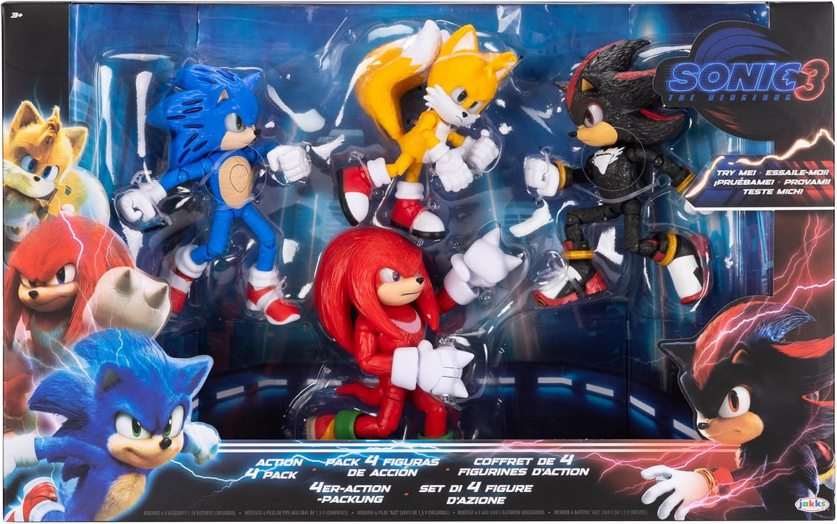 Sonic 3 Movie - Paquete múltiple de figuras de 5 pulgadas