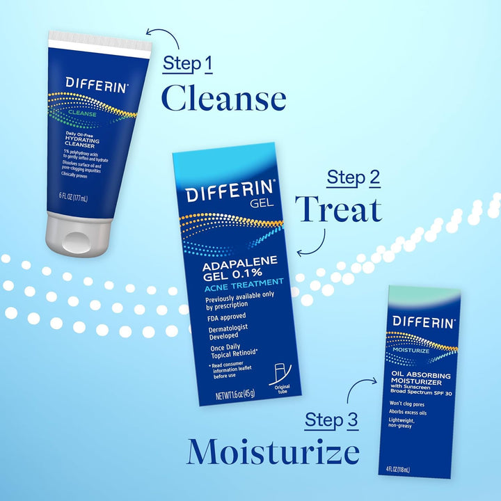 Differin Gel de Tratamiento para el Acné, Suministro de 180 Días, T...
