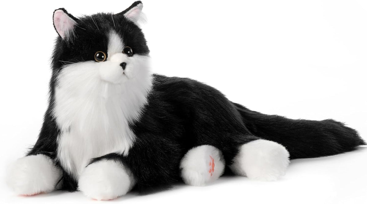 Chongker Animales de peluche de gato robot compañero realista para ancianos