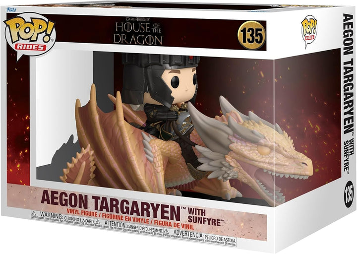 Funko Pop Rides: House of The Dragon - Aegon Targaryen y Sunfyre -...