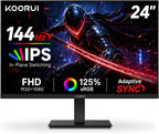 KOORUI Monitor de juegos de 24 pulgadas 144Hz Full HD 1920 x 1080p...