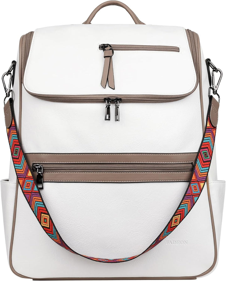 FADEON Mochila para computadora portátil para mujer, mochila de via...