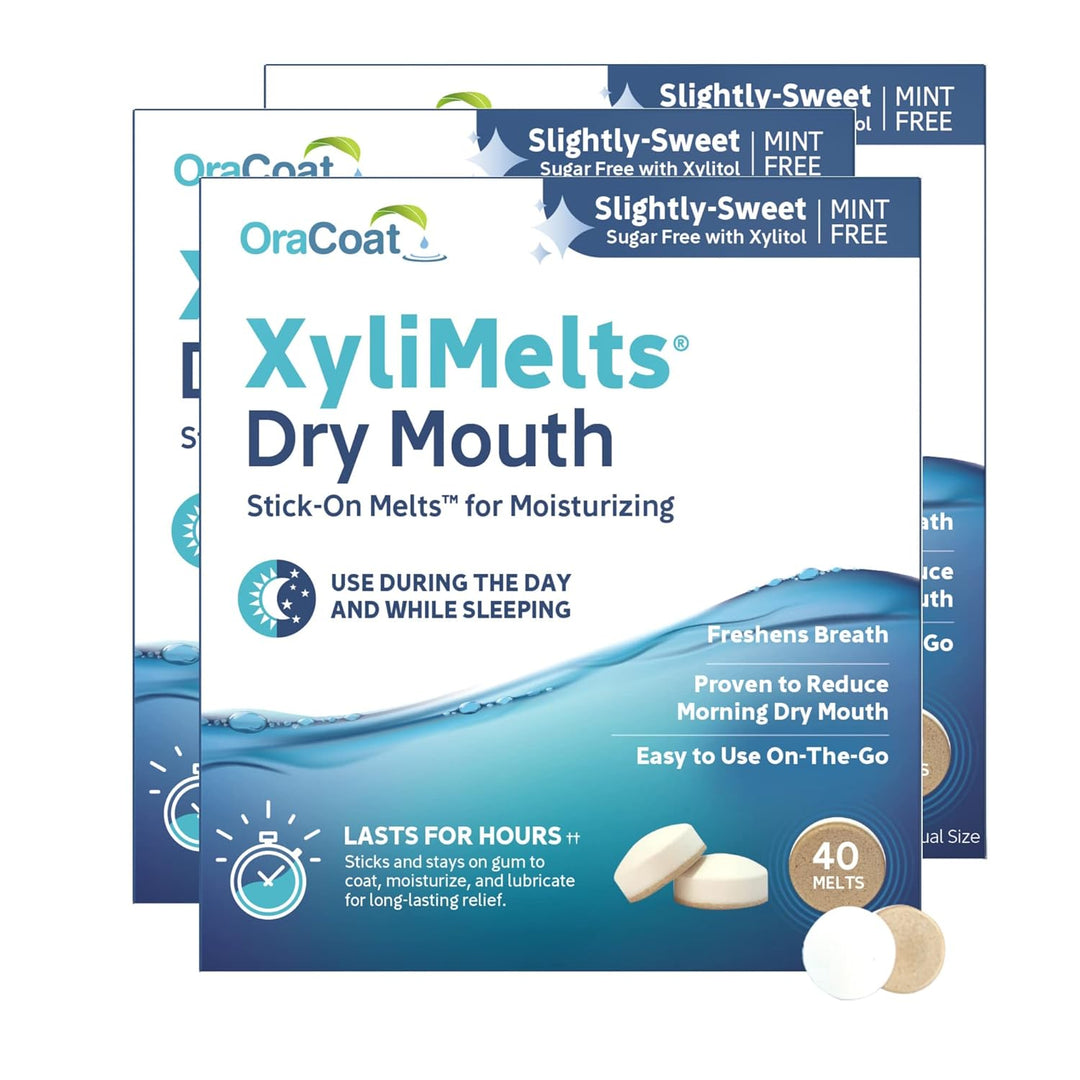 Oracoat XyliMelts - Discos hidratantes para la boca seca, sin azúca...
