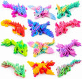 12 piezas de dragones impresos en 3D, juguetes coloridos para ansiedad