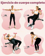 Juego de 2 mancuernas ajustables de 6 libras para mujeres en casa, ajuste rápido, con mango de goma suave de poliuretano termoplástico (TPU) para entrenamiento en casa, gimnasio, ejercicio