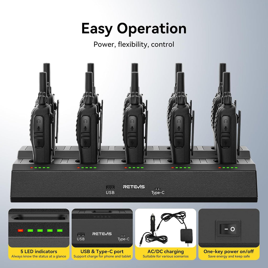 Retevis H-777 Walkie Talkies Adultos, Radio de 2 vías con auriculares