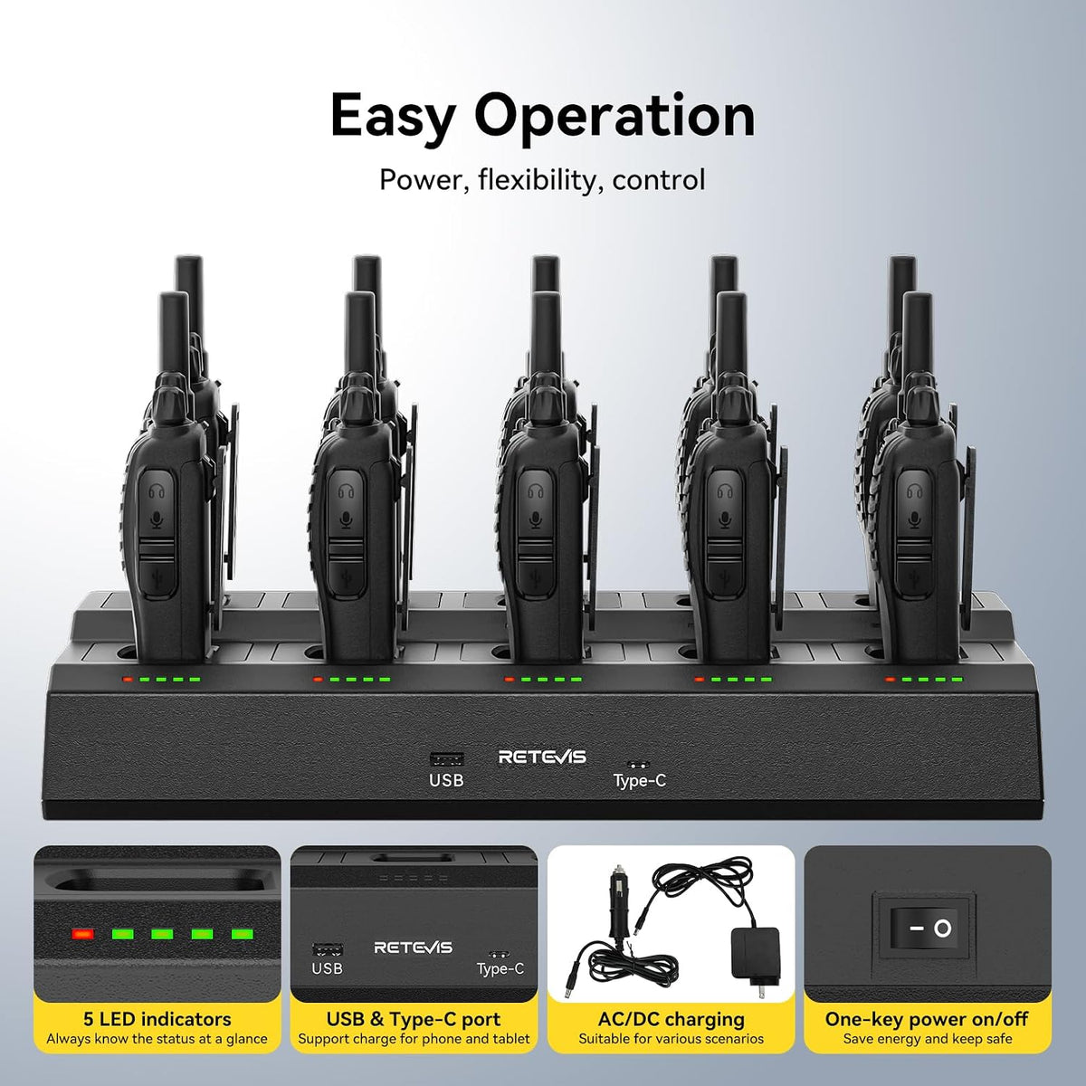 Retevis H-777 Walkie Talkies Adultos, Radio de 2 vías con auriculares