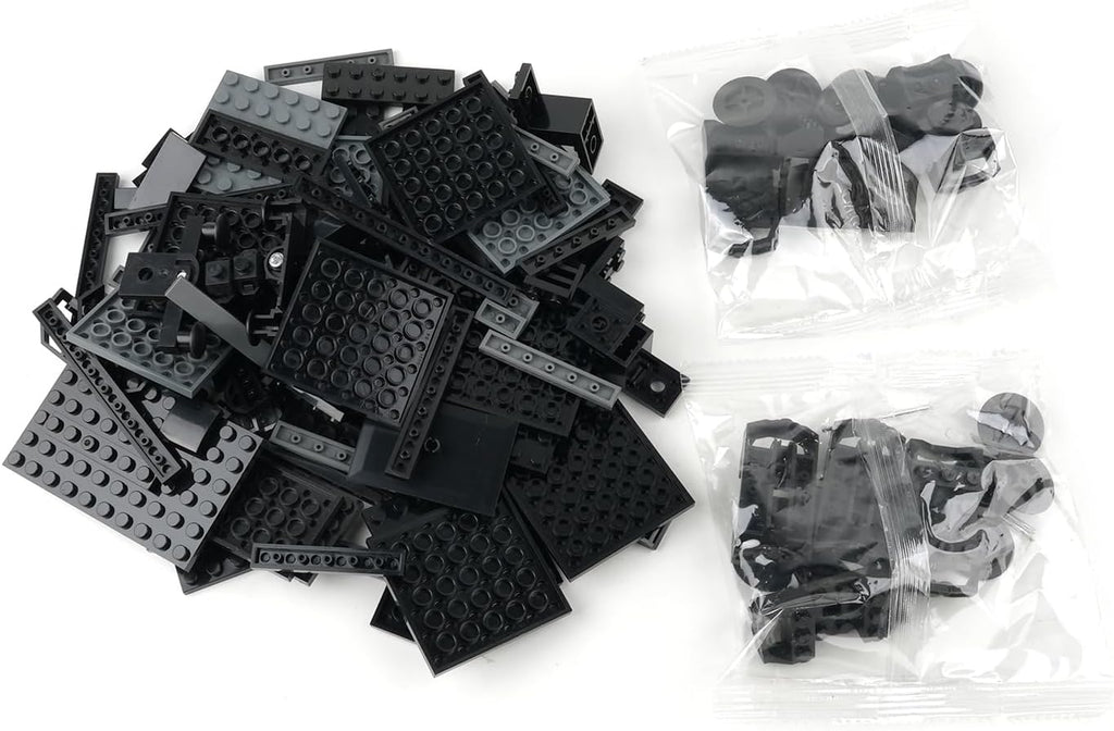 MOC City Creative Building Set – Ruedas de base de tren, camión de plataforma baja y vías de ferrocarril Kit de bricolaje (compatible con piezas técnicas 92339, 92088, 4025) (1PCS camión de