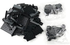 MOC City Creative Building Set – Ruedas de base de tren, camión de plataforma baja y vías de ferrocarril Kit de bricolaje (compatible con piezas técnicas 92339, 92088, 4025) (1PCS camión de