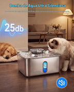 Kastty Fuente de agua para perros de acero inoxidable 4Gal/15L para
