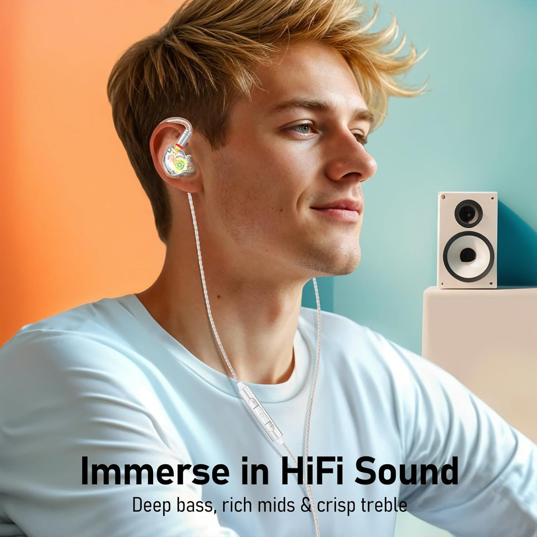 Vibes - Auriculares con cable de 6.8 fl oz, auriculares de alta fid...