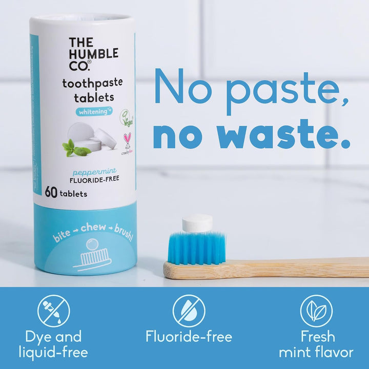 The Humble Co. Tabletas masticables blanqueadoras de dientes, sabor...