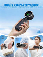 KIMWIND Ventilador turbo portátil de mano, viento de 5 engranajes,...