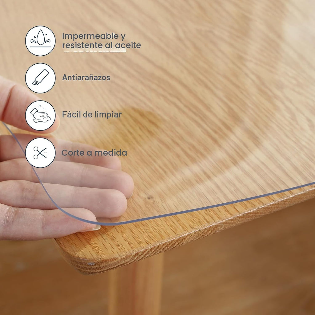 LovePads - Mantel transparente para mesa, alfombrilla de mesa, protector de mesa