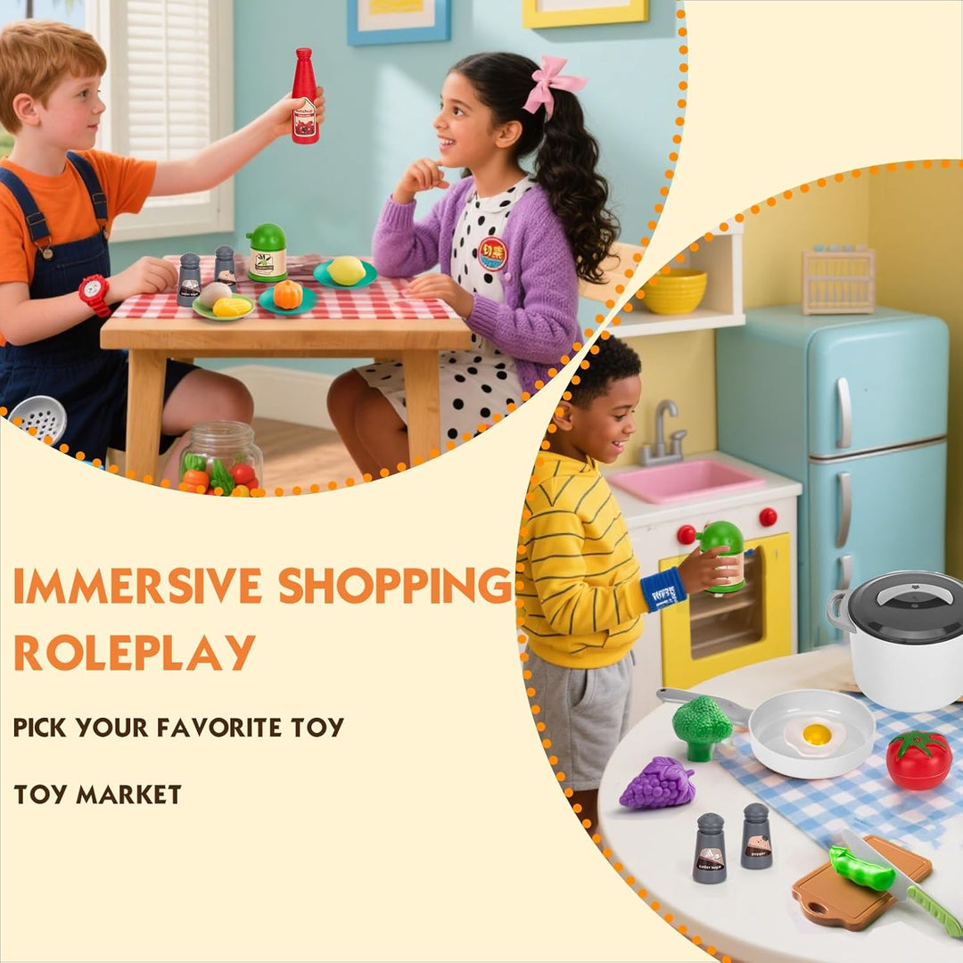 35 piezas de accesorios de juguete de cocina para niños, juego de c...