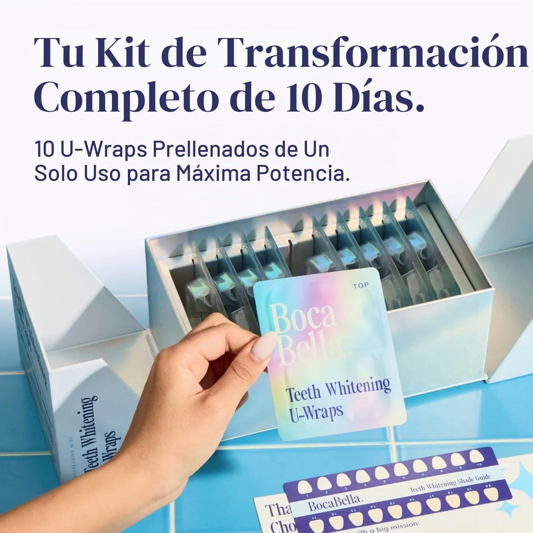 Envolturas en U para blanquear los dientes, 15% de peróxido de hidr...