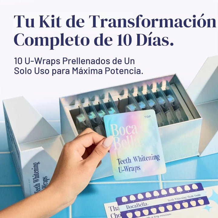 Envolturas en U para blanquear los dientes, 15% de peróxido de hidr...