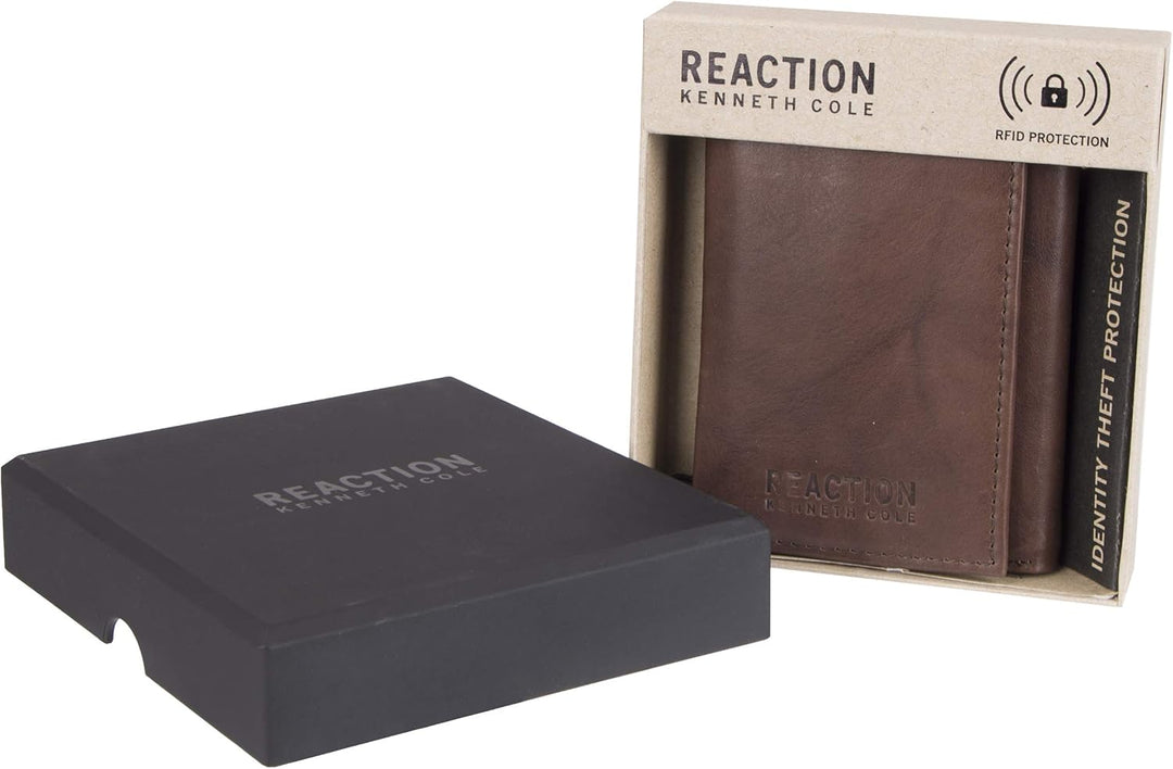 Kenneth Cole - Billetera para hombre de cuero RFID, diseño delgado...