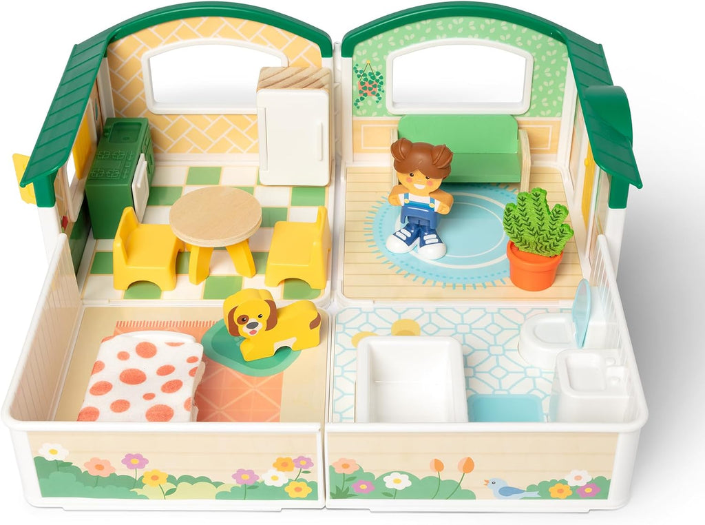 Melissa & Doug Cheery Lane - Casa de juegos modular y figuras, juego de