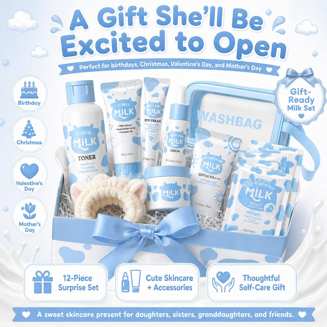 Set de regalo para el cuidado de la piel de leche para niños y adol...