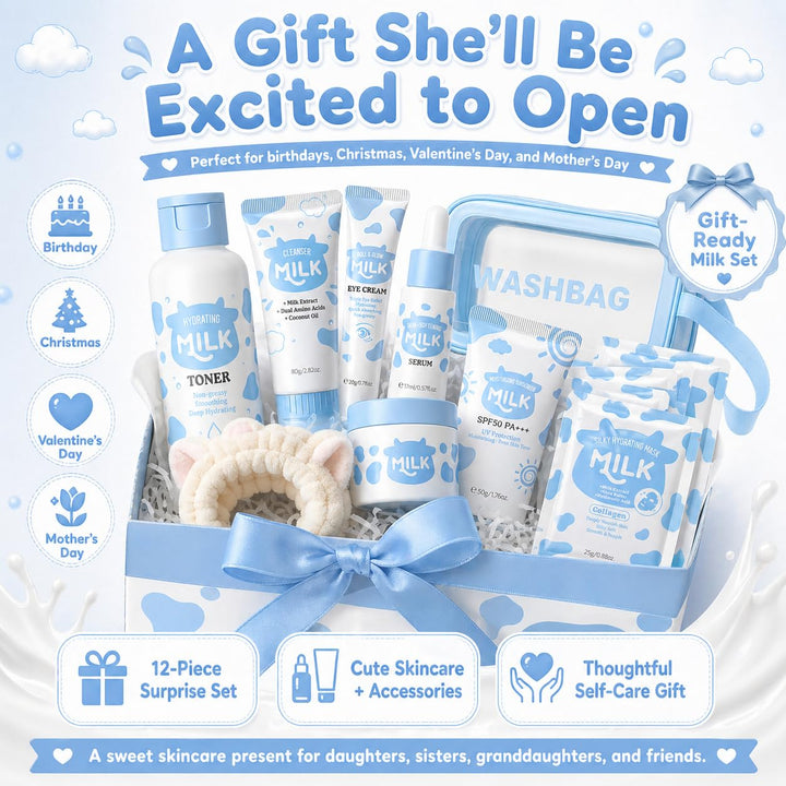 Set de regalo para el cuidado de la piel de leche para niños y adol...