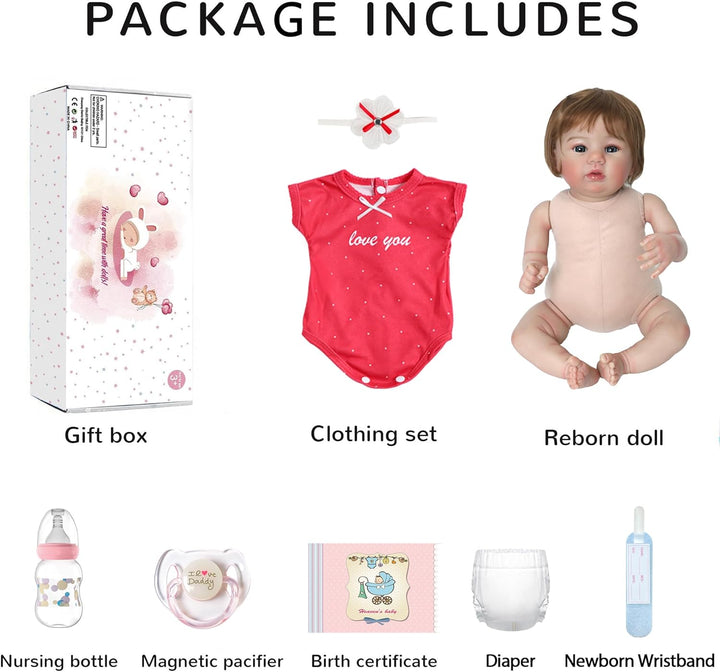 WOOROY Muñecas Reborn realistas para bebés - Muñecas recién nacidas...