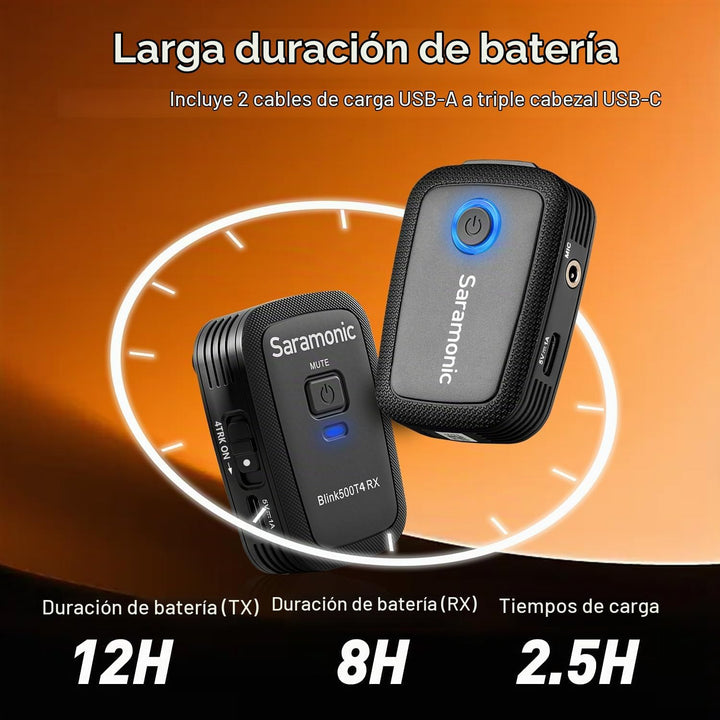Saramonic Blink 500 T4 Sistema de micrófono inalámbrico Lavalier de...
