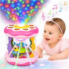 Juguete para Bebé Niña 0-6 Meses: Proyector Giratorio Oceánico Musical con Luz