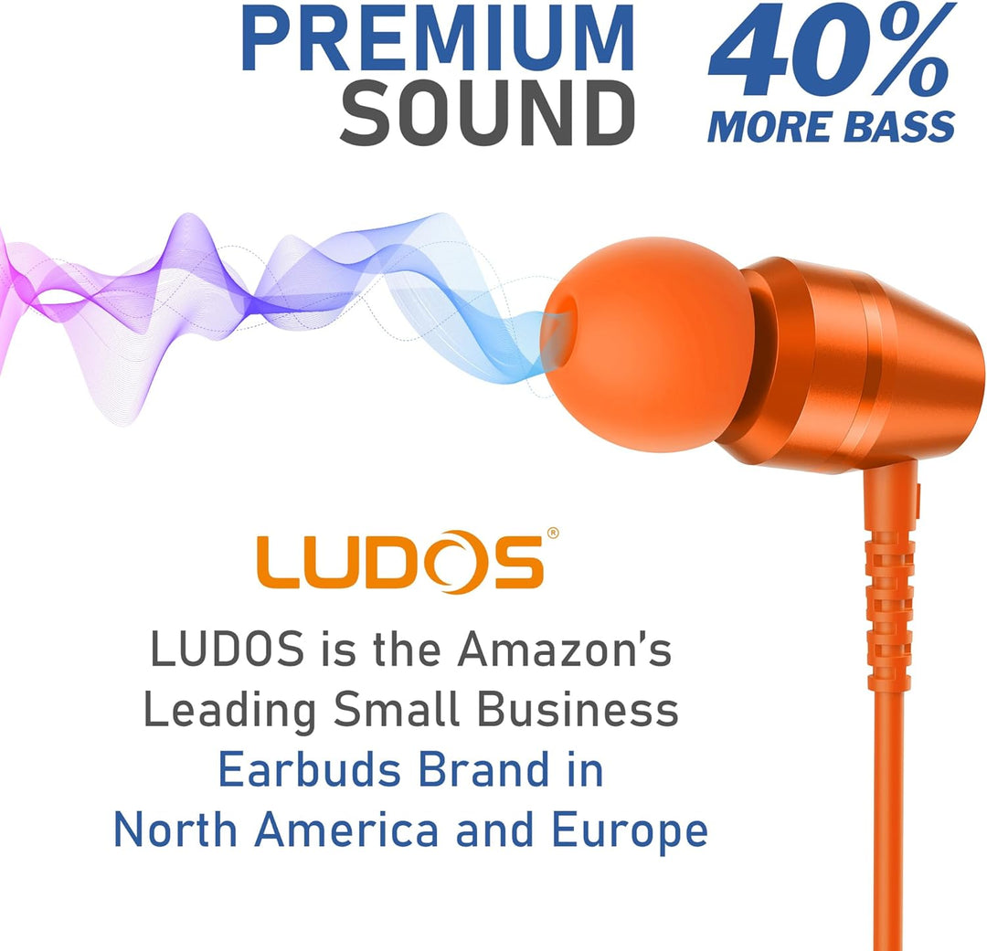 LUDOS OMNITONE Auriculares con cable in-ear, 5 años de garantía, au...