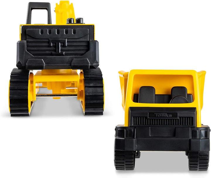 Tonka - Steel Classics Serie Giga - Camión volquete y excavadora, p...