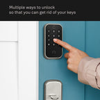 Yale - Cerradura inteligente WiFi de rango extendido, Ante negro, Wi-Fi de alcance extendido