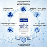 Complejo de magnesio 19 en 1 1000 mg \u2013 L-treonato, glicinato,...