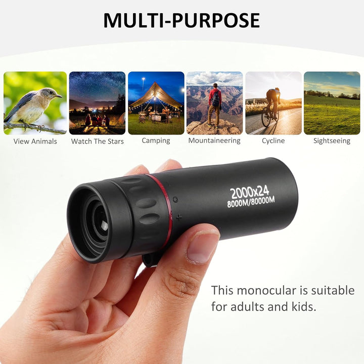 Mini telescopio monocular de enfoque óptico monoculares