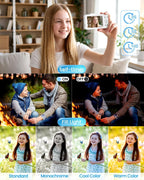 Cámara digital 4K de enfoque automático para vlogging para fotografía con zoom de 16X antivibración, tarjeta de 32 GB, cámara portátil compacta de 48 MP, regalo para niños y niñas principiantes