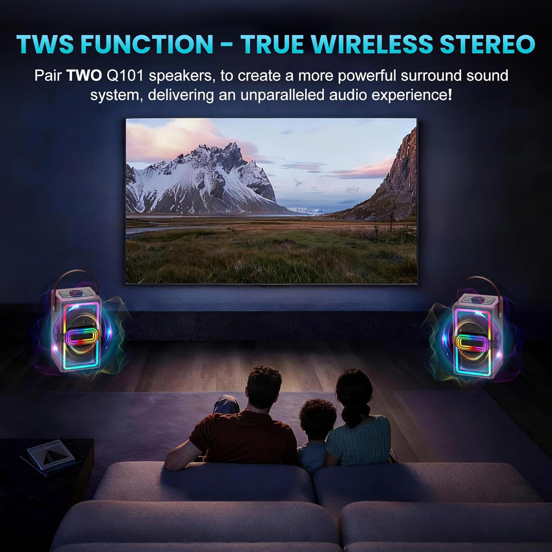 TAMPROAD Altavoz Bluetooth, altavoces inalámbricos de 120 W de pote...