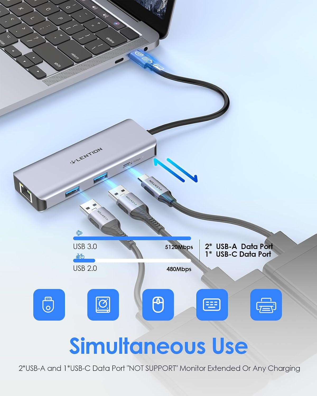 LENTION, hub USB 3.0